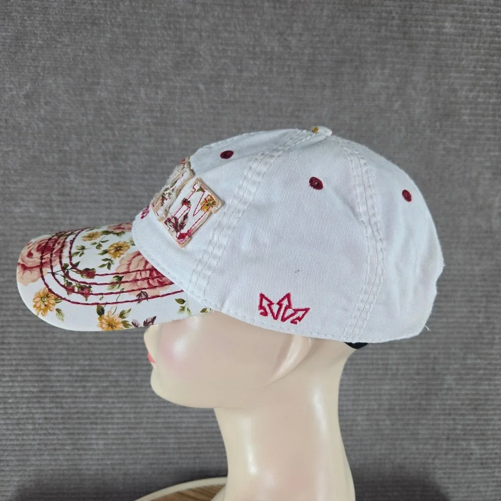 Essencial Womens OS White Floral Cayman Islands Souvenir Baseball Cap Hat